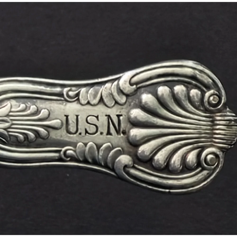 USN US‎ NAVY Kings Pattern Soup Spoon 7 1/4